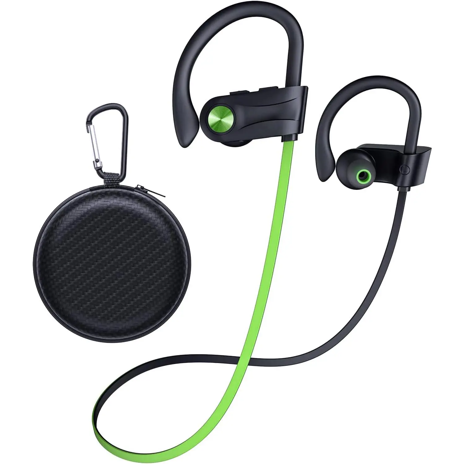 L-HPS020  Bluetooth Headphones, Wireless Earbuds IPX7 Waterproof Bluetooth 5.3 Headphones with 16Hrs Playtime Stereo Bass Headsets with Mic Running Headsets with Earhooks for Sports Running Workout