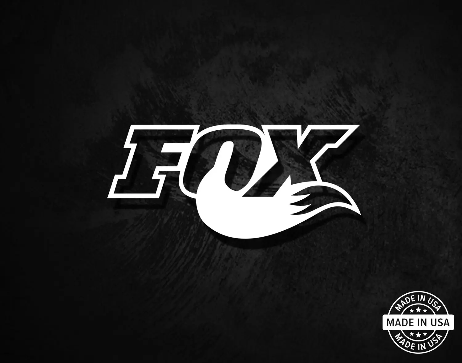 Fox Shocks Decal, Vinyl Die Cut Sticker, 100% Made In USA