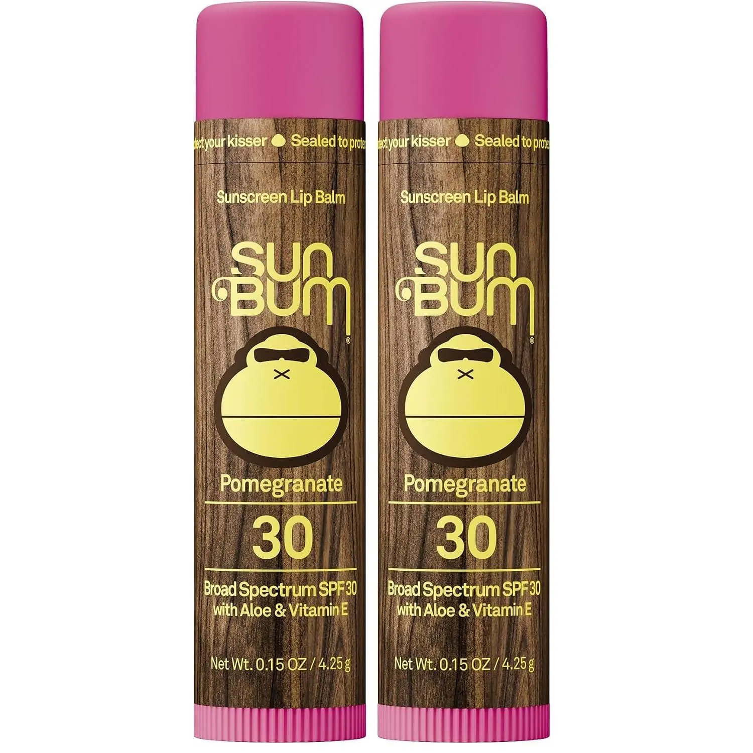 Sun Bum SPF 30 Sunscreen Lip Balm 3 Flavor Variety Pack - Coconut, Banana, Watermelon - Moisturizing Aloe Vera and Vitamin E - Vegan - UVA/UVB Lip Protection - 0.15 oz, 3 count