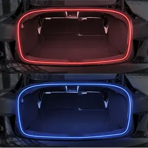 Car Trunk LED Light Strip, Waterproof Flexible Car LED Light Strip, Car Decorative Light, Car Interior Lighting, Interior Car Lights, Car Accessories for Tesla Refresh 3 Model
