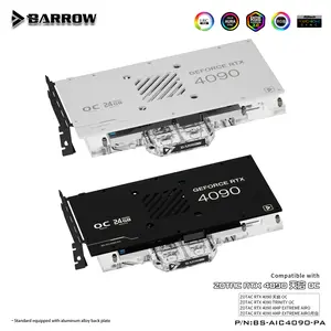 Barrow LRC2.0 Full Coverage GPU Water Block for ZOTAC 4090 Aurora - White