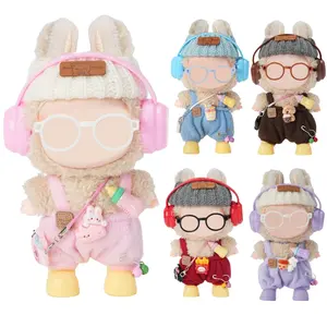 6 Piece Set Labubu Dolls Clothes(NO Doll), 17cm Dolls Cute Outfit Accessories, Small Clothes Set for Labubu, Gift for Women