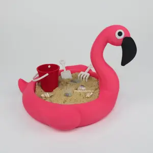 Mini Flamingo Sandbox Zen Garden - Tropical Office & Home Decor, Flamingo Sandbox Figurine, Relaxation Toy