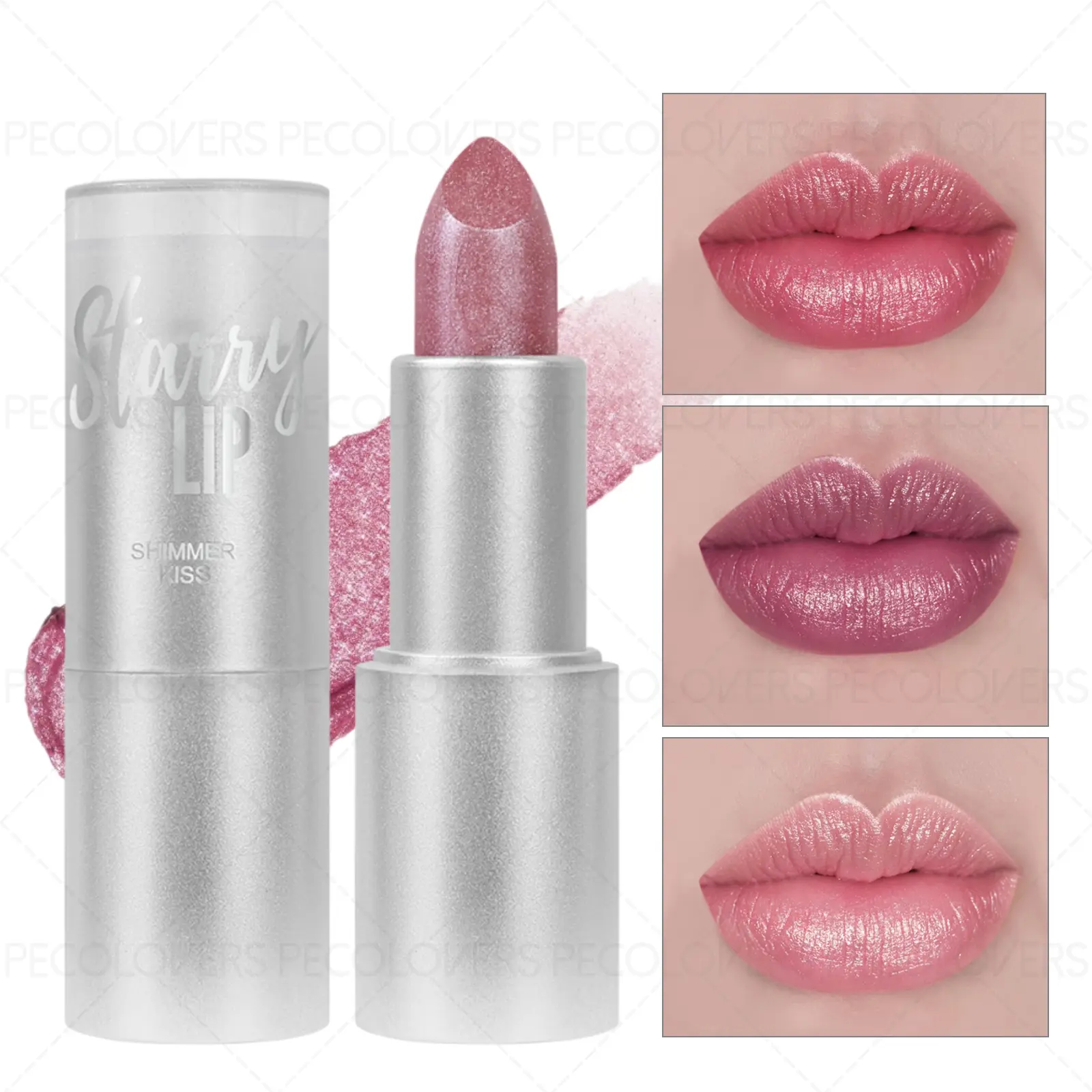 1PC Glittery Finish, Hydrating, Non-sticky Formula, Long-lasting Makeup, Non-stick Cup, Lipstick, Glitter Lipgloss, Shimmering Lip, Perfect for Everyday Party Makeup, Valentine's Day Gift