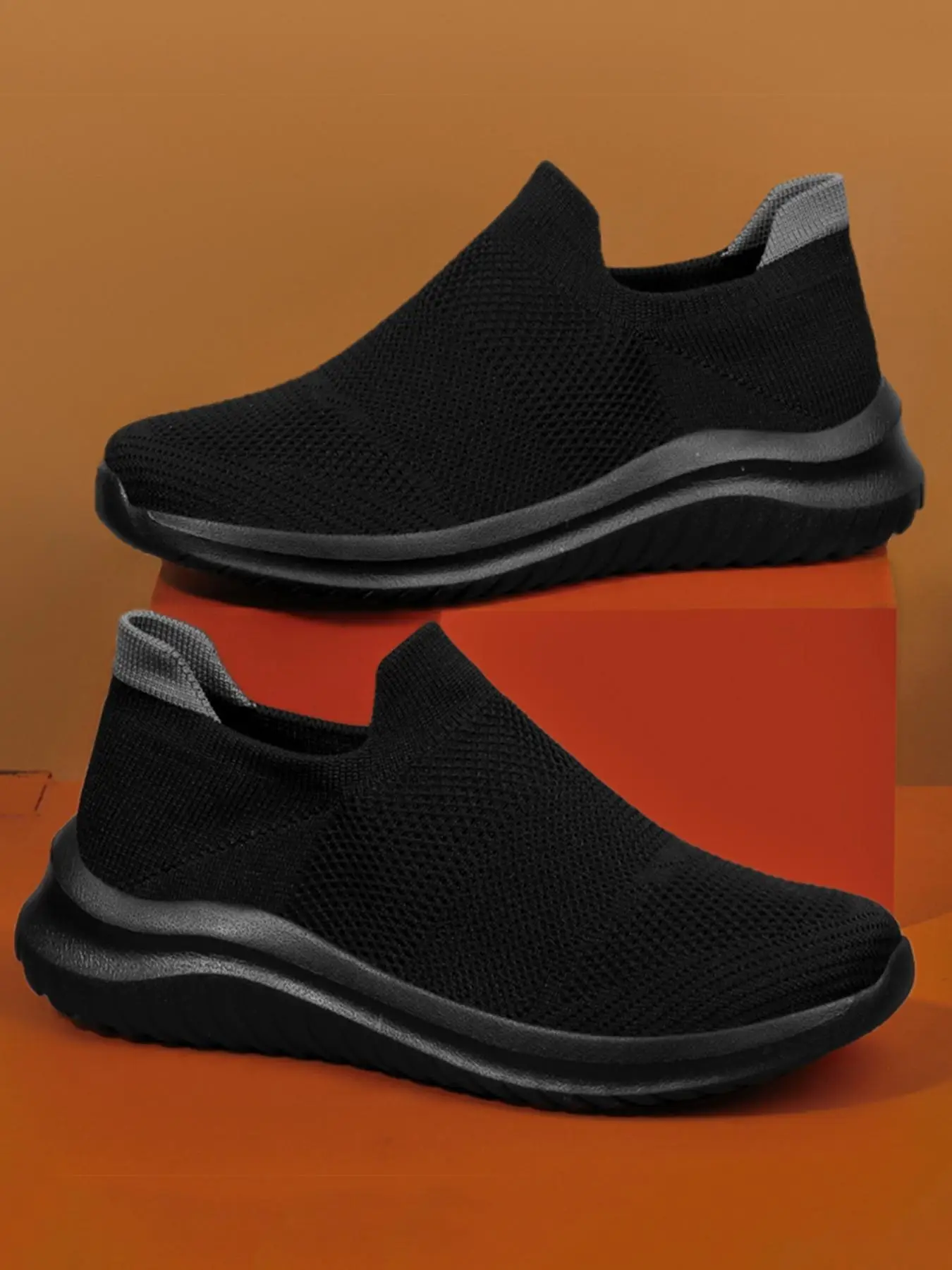 Summer Plain Low Top Slip on Sneakers, Casual Comfortable Sports Shoes for Daily Life, Breathable Non-slip Sneakers, Men's Sneakers for Fall Outfits &