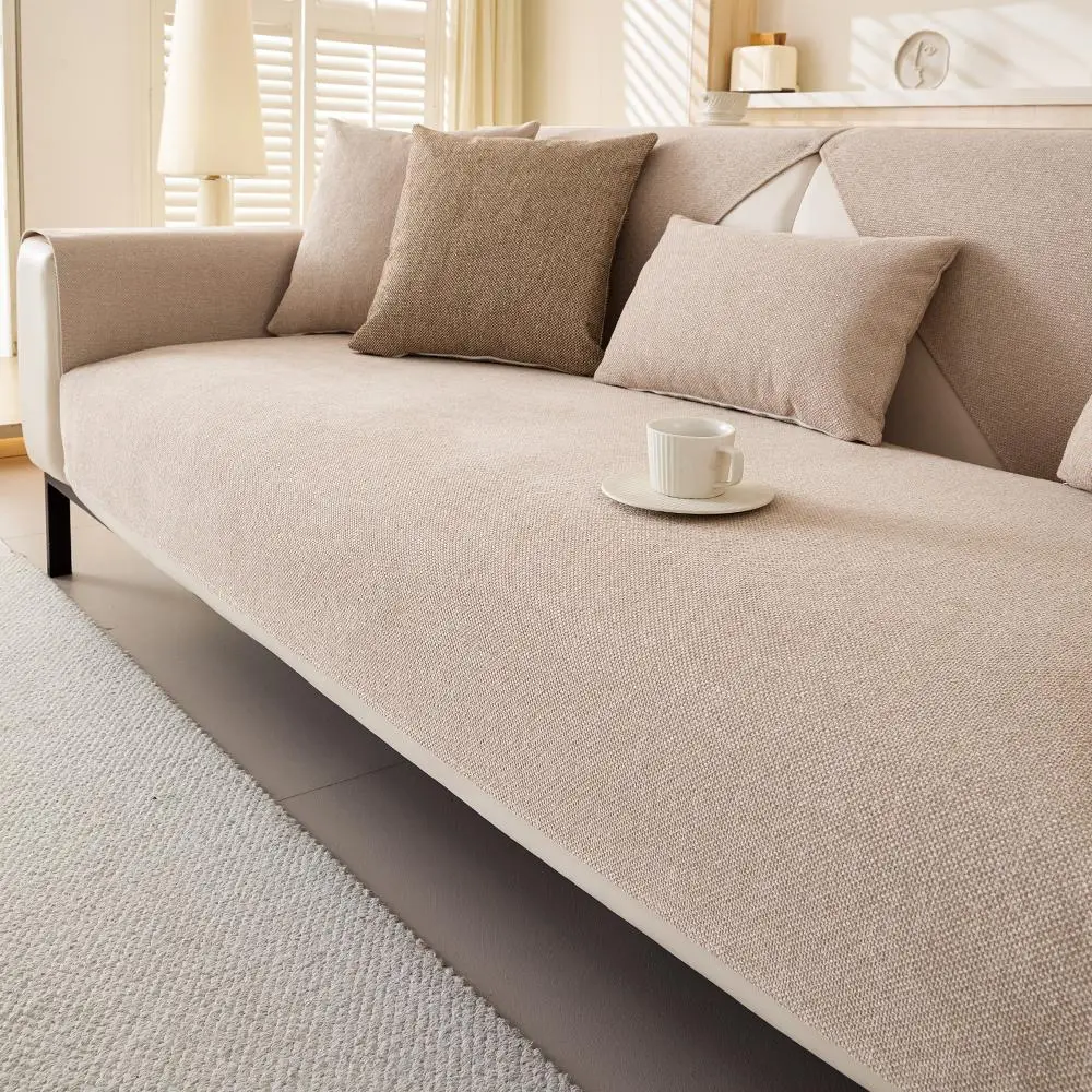 Solid Color Soft Sofa Protector, 1 Count Modern Simple Non-slip Sofa Slipcover, Dustproof Couch Protector for Home Living Room, Dustproof Sofa Cover,