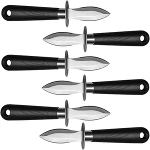 6 count Oyster  with Non-Slip Grip Handle Oyster Shucking  Opener Set Clam and Shell Tool Party