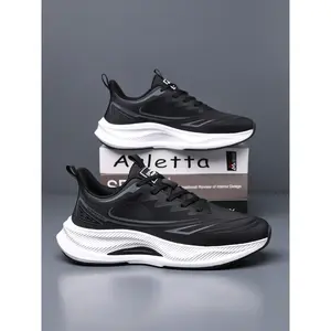 Men's High Performance Lightweight Running Shoes, Shock Absorption Bounce Back Breathable, Polar Midsole, Full Palm Pusher, Tech Sports Style, Athletic Running Shoes