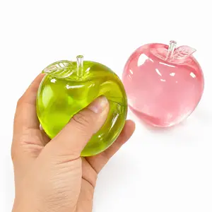 Apple Squishy Toys 2-Pack, Soft Squeeze Stress Relief Set for Adults & Kids, Super Slow-Rising Mochi Sensory Fidget, Calming Anxiety Toy Stress Reliever for Desk & Travel, Birthday Party Gift,squeezy squishies，squeezluck squishy，