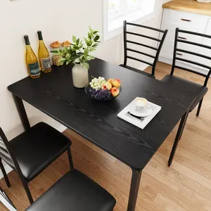 Kitchen Table and Chairs for 4, 5 Piece Dining Table Set for 4,Modern Dining Room Table Set, Dinner Table Set for 4, Dinette Set Furniture for Small Space, Apartment,Home,Office