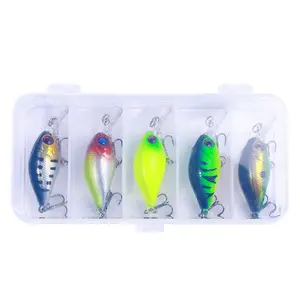 5Pcs Walleye Lures Swimbait Fishing Tackle Wobbler 4.3g 5.3cm Baits Carp Trout Crankbaits with Hook