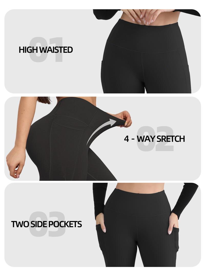 CHRLEISURE 1/3/6-PACK High Waist Yoga Pants With Pockets, Exercise Running Yoga Leggings, Tummy Control Workout Running Yoga Leggings for Women【TikTokShopBlackFriday】