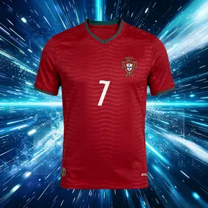 2026 Portugal Home And Away Red Green Black 7# Cristiano Ronaldo Short Sleeve Soccer Jersey Fans Version