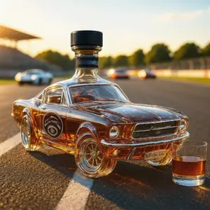 Creative Whiskey Decanter with Car Shape Glass, Suitable for Whiskey Vodka Tequila Bourbon, Anniversary Birthday Christmas Gift, Liquor Decanter Set