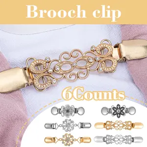 6 Counts Vintage Sweater Shawl Clips, Lightweight Yet Durable Build，Classic Vintage Aesthetic