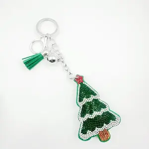 Christmas Charms - Rhinestone Keychain for Zippy Bag Fashion Accessory with Tassel