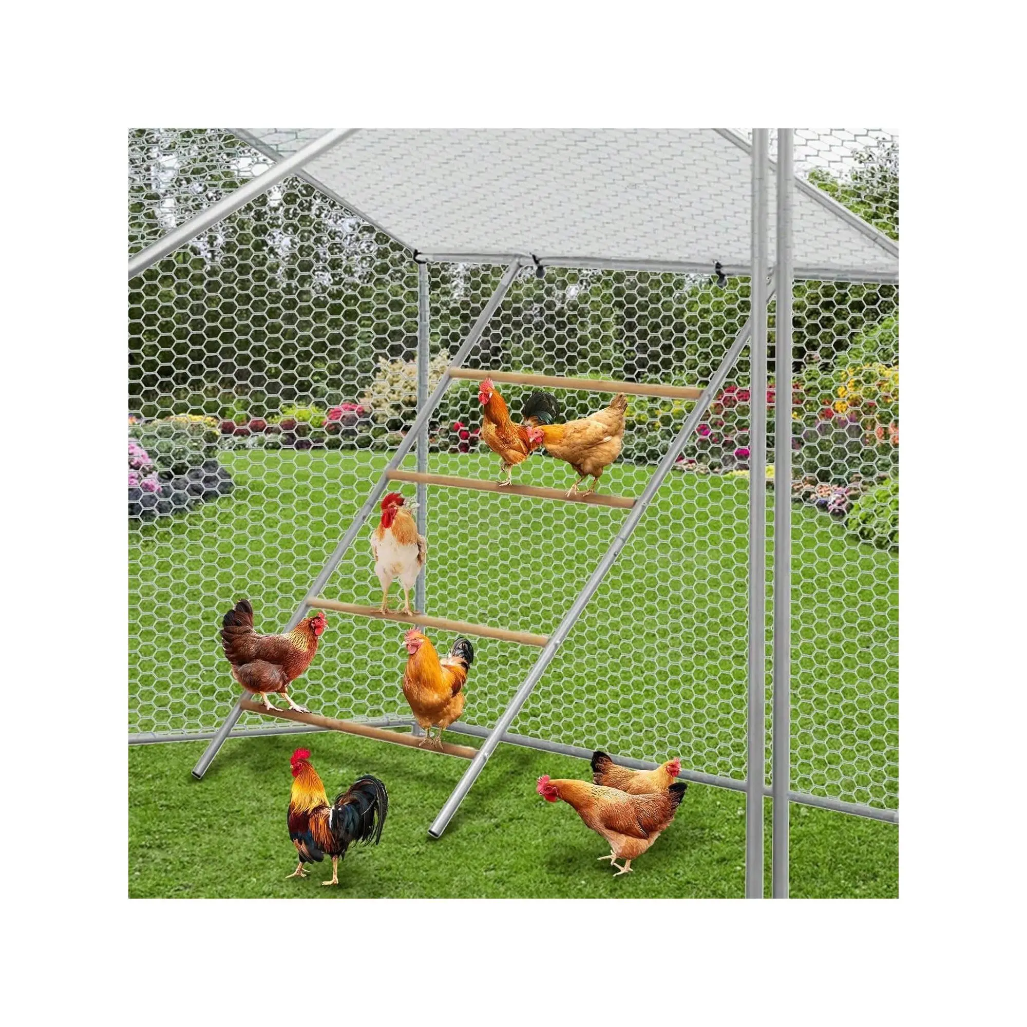 Chicken Perch For Coop, Chicken Roosting Bars Perfect For Backyard Poultry, Farm Roost Toys For Hen Coop Accessories, Easy To Assemble & Clean, 55'' L X 39'' W