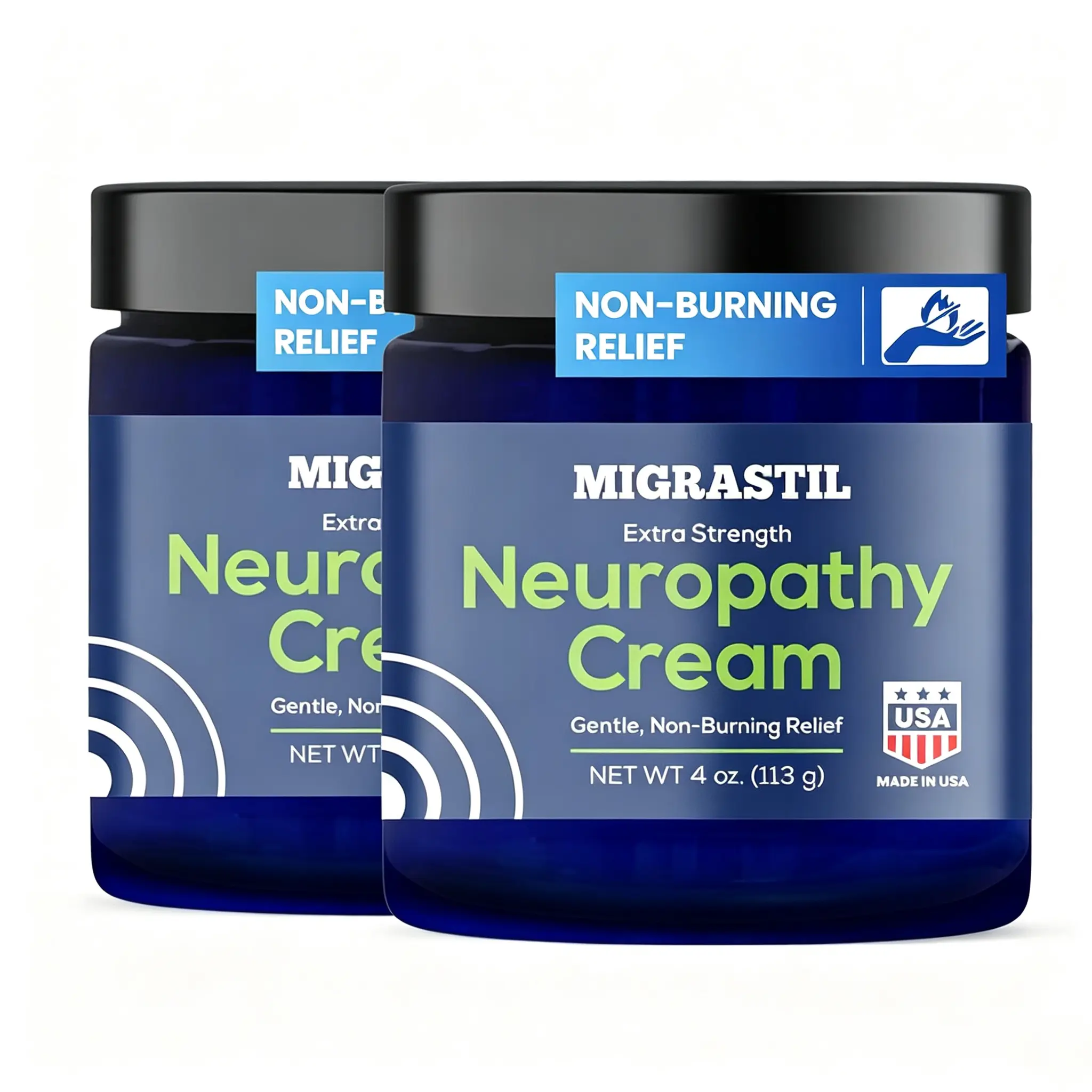 [BUY 1 GET 1 FREE] MIGRASTIL Extra Strength Neuropathy Cream, 4oz Non-Burning Nerve Relief Cream, Made in USA Body Moisturizer for Healthcare Treatment