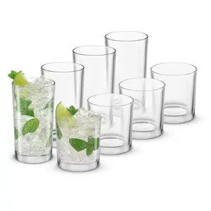 Alain 8 Piece Highball & Double Old Fashion Glass Set