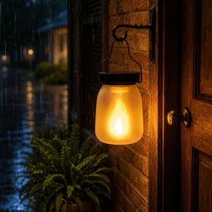 Upgraded Gen2 Solar Lantern Outdoor Lights，Flickering Flame Garden Light – Solar & USB Dual Charging, IP65 Waterproof Solar Garden Lights Outdoor for Balcony Patio Yard,  #summervibes
