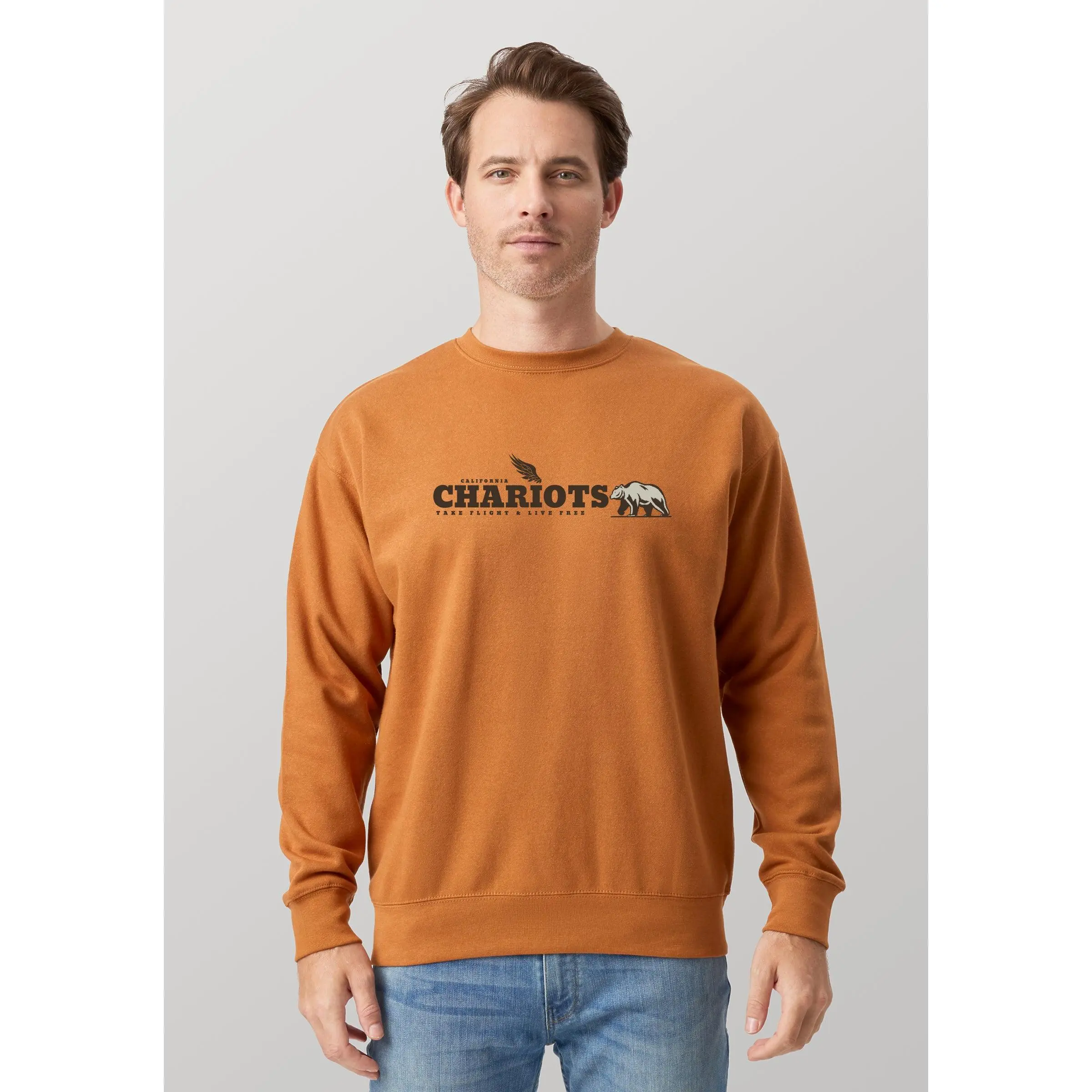 CAL BEAR LIGHTWEIGHT CREWNECK SWEATSHIRT (Adobe)