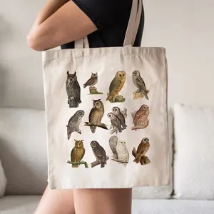 Owl Tote Bag, Bird Tote Bag, Cottagecore Tote Bag, Owl Bag, Gift For Owl Lovers, Wildlife Tote Bag, Dark Academia Tote Bag, Witchy Tote