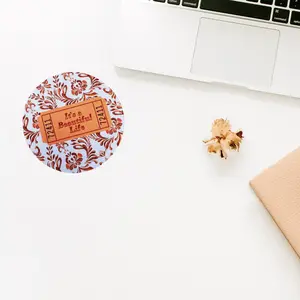 Vintage Brown “It’s A Beautiful Life” Ticket Desk Coaster – Retro Desk Accessory