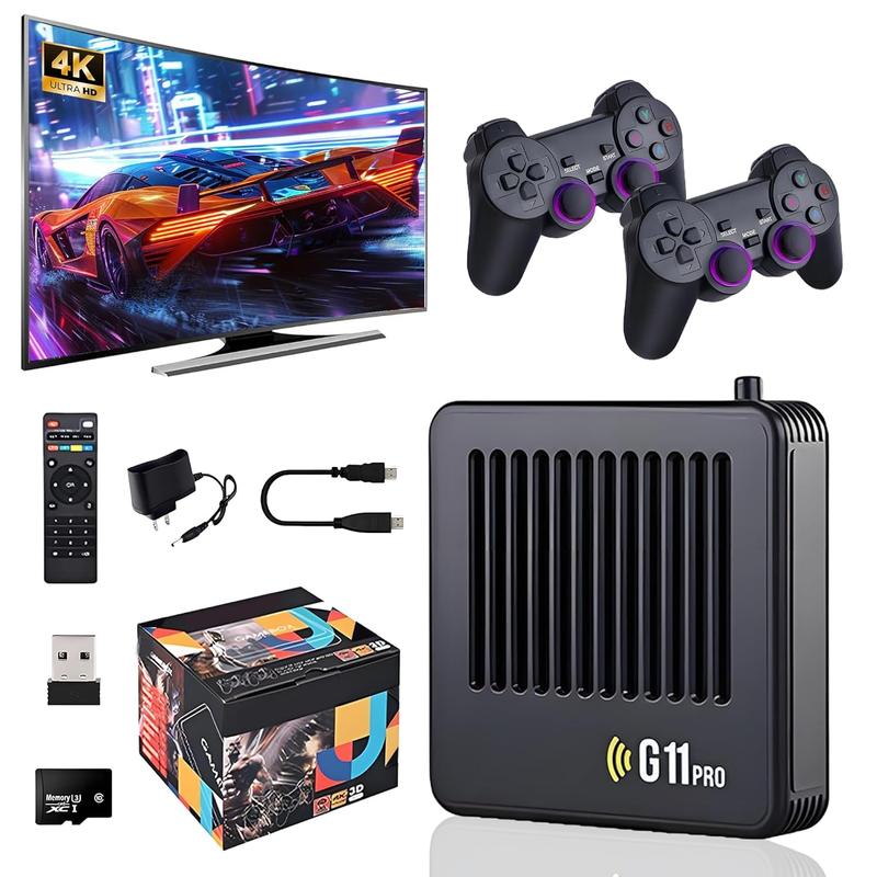 G11 Pro Game Box 4K, Video Game Console with 2 x 2.4G Wireless ...
