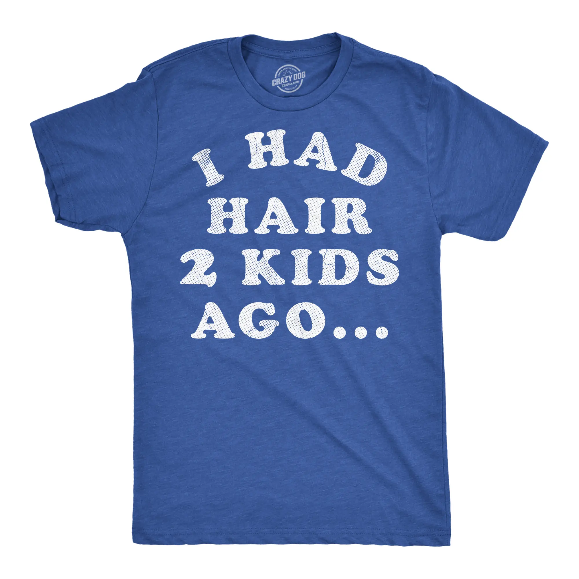 Mens Funny T Shirts I Had Hair Two Kids Ago Sarcastic Bald Graphic Novelty Fathers Day Tee for Men Mens Funny T Shirts Cool Vintage Fashion T-Shirt Gift Classic Menswear Dad Joke Apparel for Men Funny Sarcastic Royal -