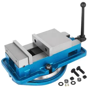 【Father's Day】VEVOR 6 Inch Heavy Duty Milling Vise Bench Clamp Vise High Precision Clamping Vise 6 Inch Jaw Width with 360 Degrees Swiveling Base CNC Vise