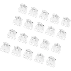 50 count Transparent  Orchid Clips, Fixer for Garden Vine Stem  Climbing Clasp for Support,Orchid Clips for  Support Garden Stakes