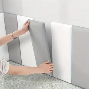 3D foam wall sticker, self-adhesive roof room decor soft brick, PVC waterproof anti-collision leather coating wall panel, bedside soft cushion decor, suitable for, living room wall sticker, home decor.