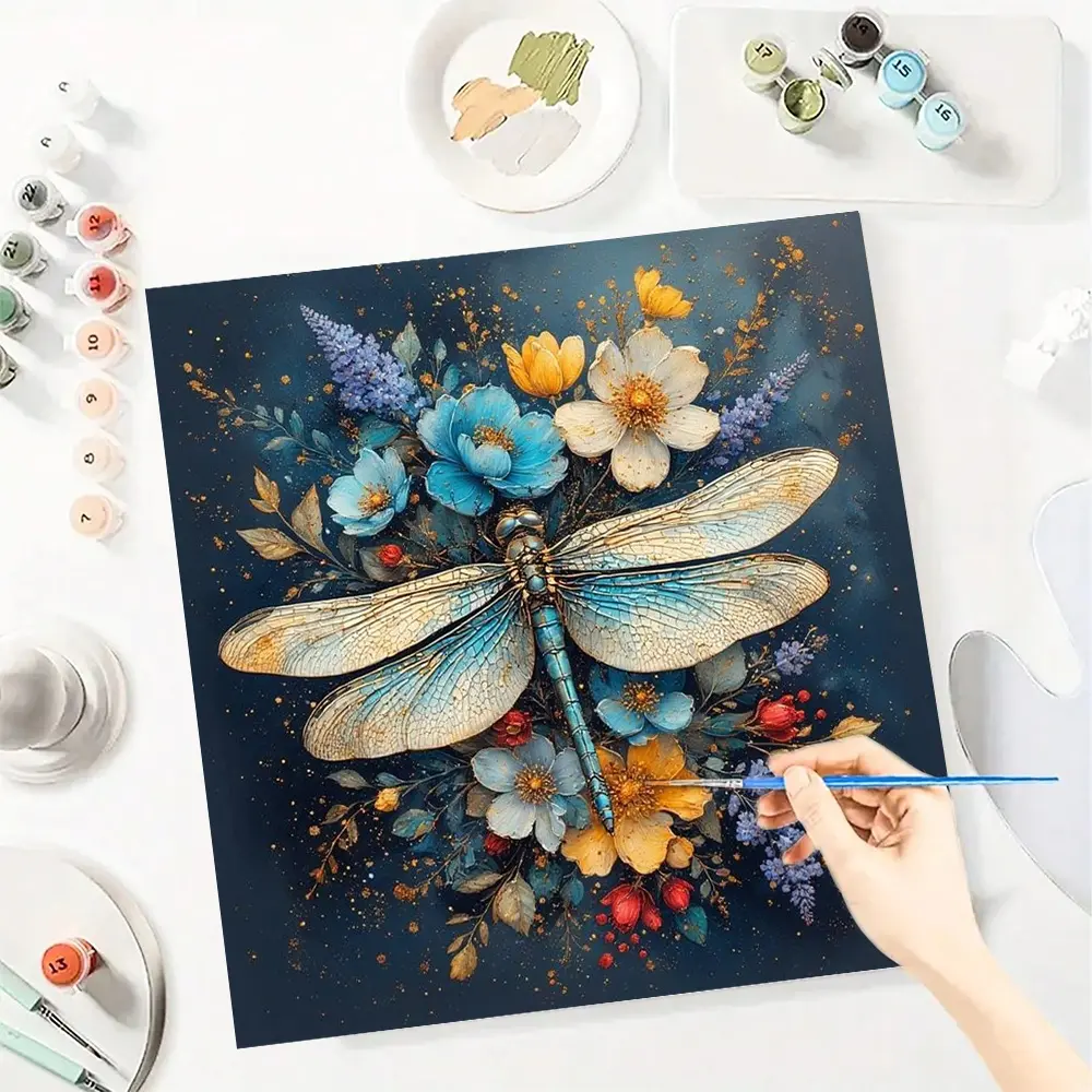 Cartoon Animal Paint by Numbers for Adult,Paint by Number Kit for Beginners,DIY Acrylic Paint Canvas Painting Kits Art ,Home Wall Decor Gift for Her, 20x20 inch(Without Frame)