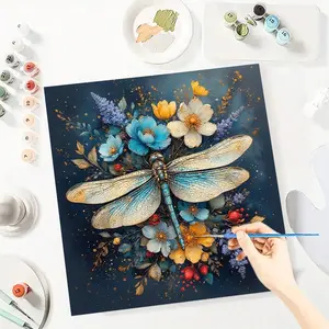 Cartoon Animal Paint by Numbers for Adult,Paint by Number Kit for Beginners,DIY Acrylic Paint Canvas Painting Kits Art ,Home Wall Decor Gift for Her, 20x20 inch(Without Frame)