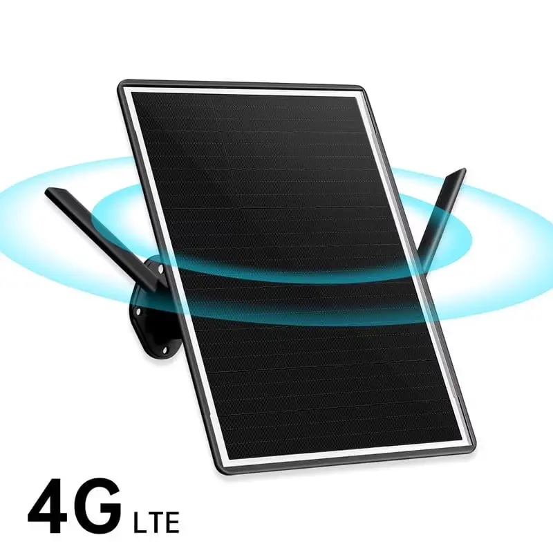 Solar 4G Router LTE Cat.1 Modem 2.4Ghz WiFi6 Hotspot Outdoor Access Point VSIM & SIM Card-Slot Built-in 26000mAh Battery IP66 Waterproof for Security Cameras IOT Devices