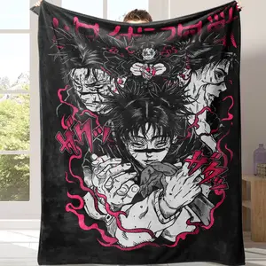 Jujutsu Kaisen Choso Blood Manipulator Print Throw Blanket, Ultra Soft Lightweight Breathable Comfort Blanket, Stylish Bedroom Sofa Couch Decor, Perfect Anime Themed Blanket for All Season & Summer Use A gift suitable for fans, friends and children