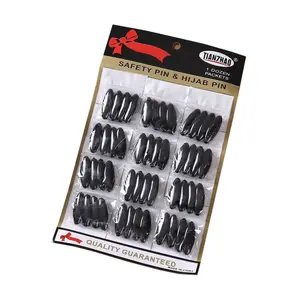 Hijab Pin 48 Pieces Shape Women Sari Pins Black Safety