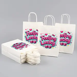 Lucky Dice Pattern Gift Bag, Perfect for Holiday Gifts, Party Favors, Thanksgiving, Valentine's Day, Weddings, Birthdays, Easter Celebrations