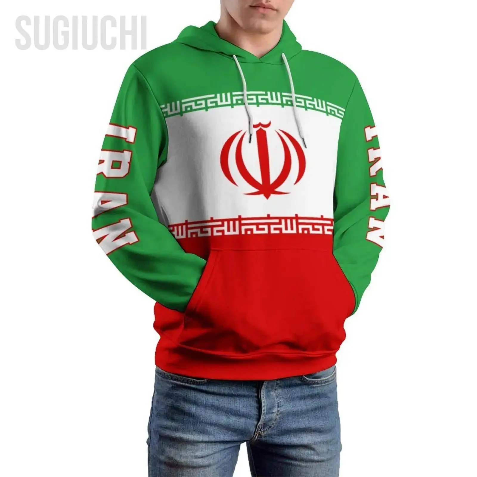 Unisex 3D Hoodie Iran Flag Men Women Polyester Harajuku Sweatshirt Pullover Hoodies Casual Cool