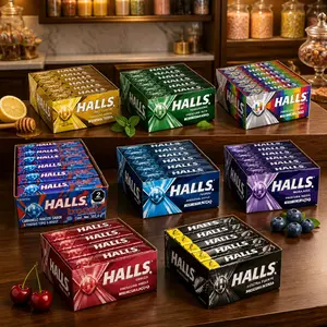 Halls Solid Candy Flavor Variety Colors Choose Your Box of Your Favorite Flavor Mentas Refrescantes Elige Tu Sabor Favorito