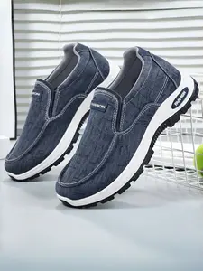 Men's Breathable Mesh Casual Shoes, One-Click Slip-On Comfort Soft Sole Walking Shoes, Lightweight and Durable Footwear for Daily Wear