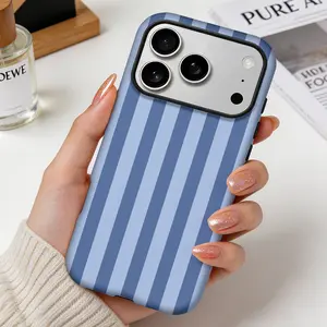 Rugged Striped Phone Case for iPhone 17 16 15 14 13 12 11 Pro Max Air Plus Impact-Resistant Drop Proof Full Coverage Case Soft Inner Hard Shell Durable Cover Trendy Gift Idea Smartphone Protective Casing FLLM260508016