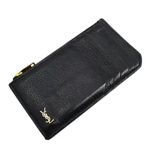 Pre-owned Yves Saint Laurent Calfskin Small Leather Goods Saint Laurent Tiny Cassandra Fragment Leather Card Case Coin Case