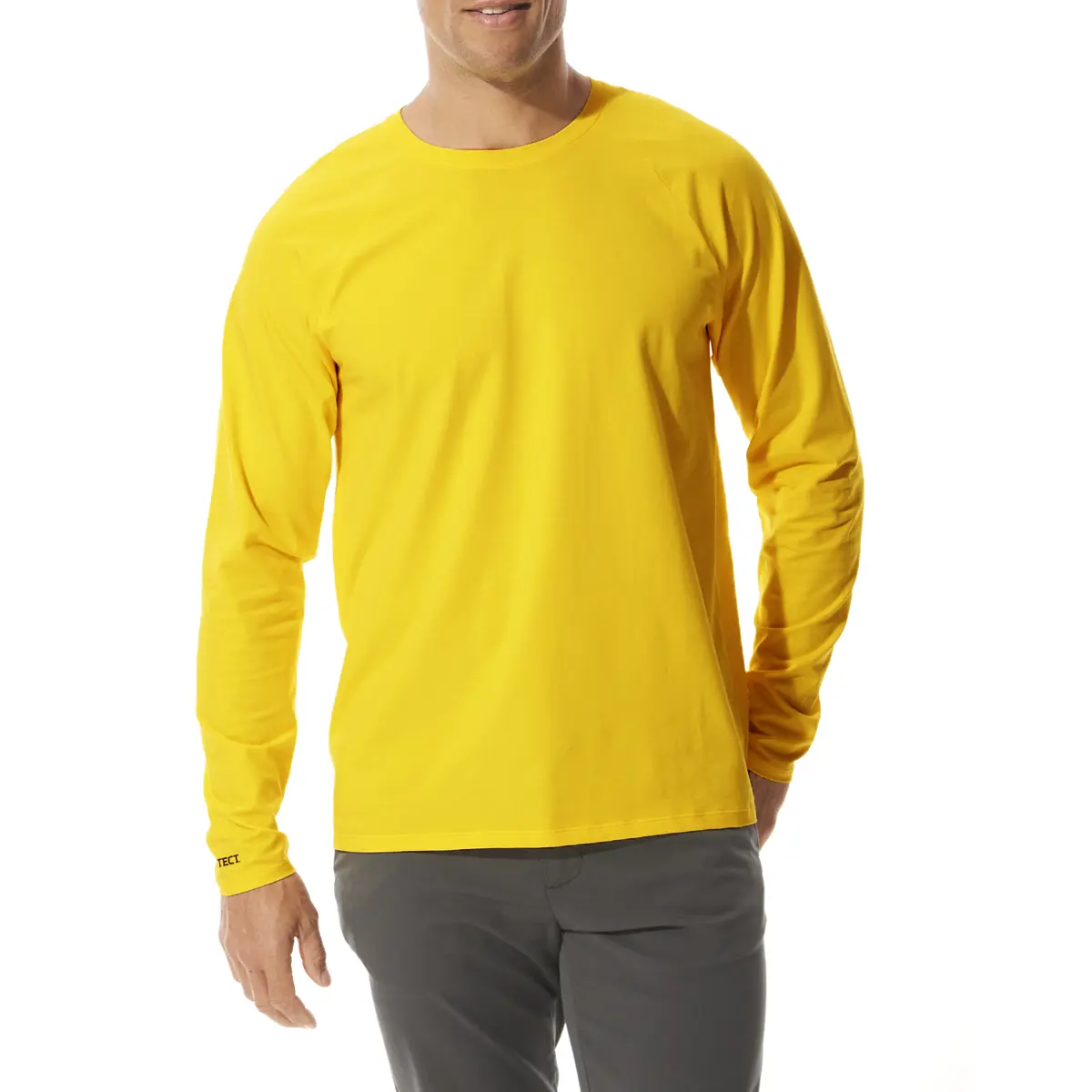 Men's UPF 50+ Contractor Long Sleeve Tee | Nautic Yellow