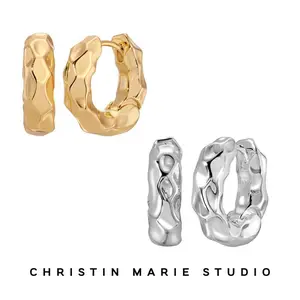 Mini Hammered Hoop Earrings