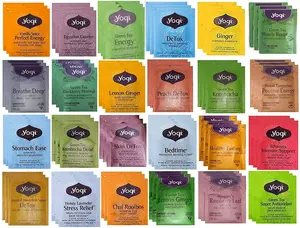Ruthy's Outlet Yogi Tea Bags Sampler Assortment Box 36 Count - Different Flavors Perfect Variety for office, party, Morning, Afternoon Or night Organic Tea Bags