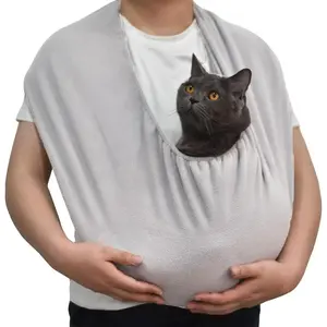 Cat Sling Carrier Critter Cuddler Indoor Cozy Pet Sling Soft Hands Free Cuddle Bag for Snuggling at Home with Cat and Kitty