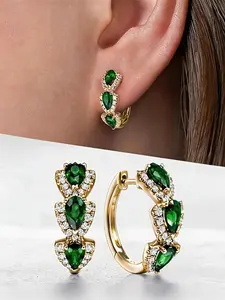 Women's Fashion Water Drop Synthetic Blue/ Gemstone Earrings, Elegant Simple Design, Perfect for Weddings Anniversaries Holidays