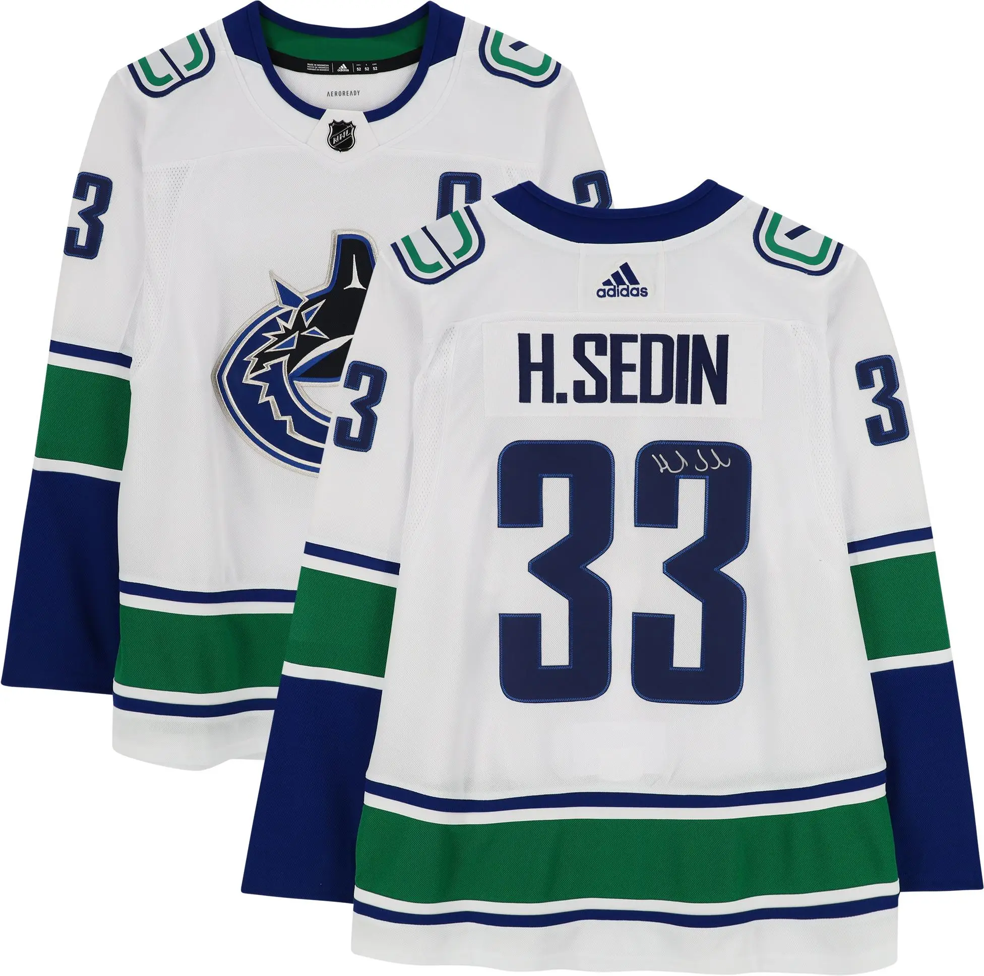 Henrik Sedin Vancouver Canucks Autographed White Adidas Authentic Jersey - Fanatics Authentic Certified