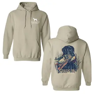 Straight Up Southern Duck Hunting Hoodie, Black Lab Holding Mallard Duck in Marsh Graphic Design on Soft Cotton Blend Fabric, Unisex Fit for Men Women Teens, Perfect Gift for Duck Hunters, Dog Lovers & Southern Waterfowl Fans